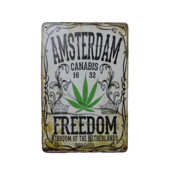 Amsterdam Canabis - Metal signs