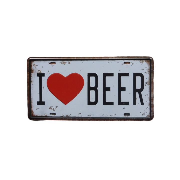 I Love Beer Metalen borden