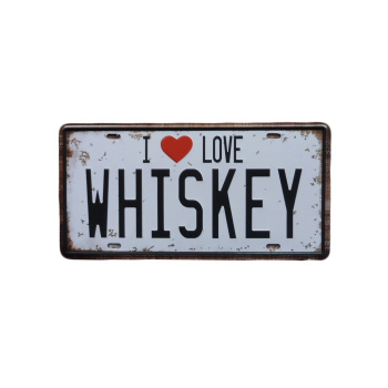 I Love Whiskey - Metalen borden