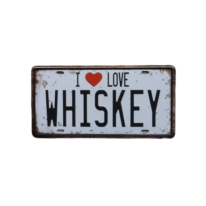 I Love Whiskey Metalen borden