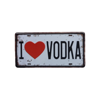 I Love Vodka - Metalen borden