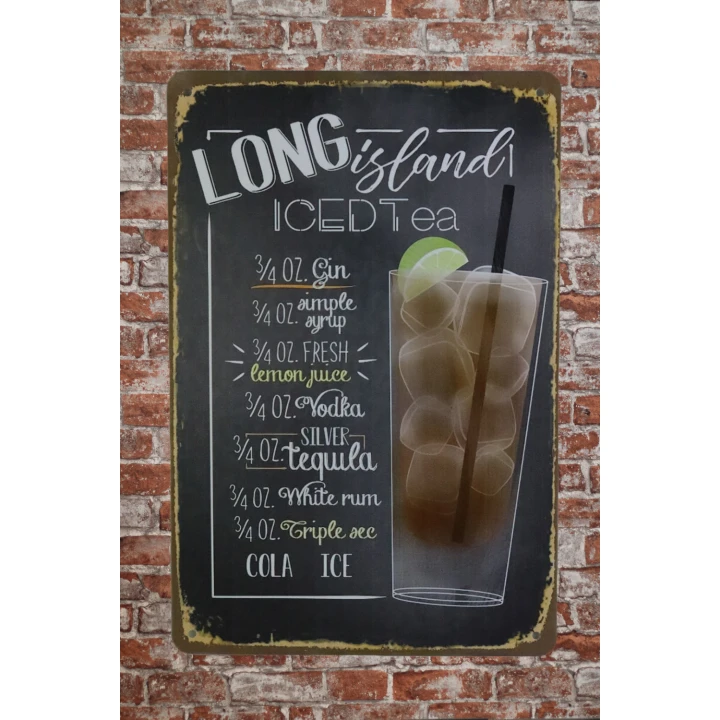 Wandbord met cocktail long island