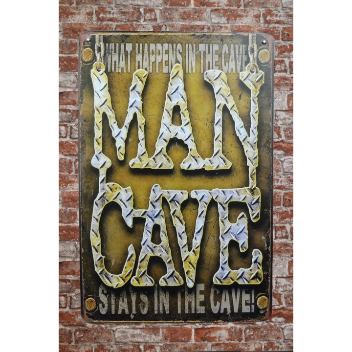 Wandbord met tekst mancave