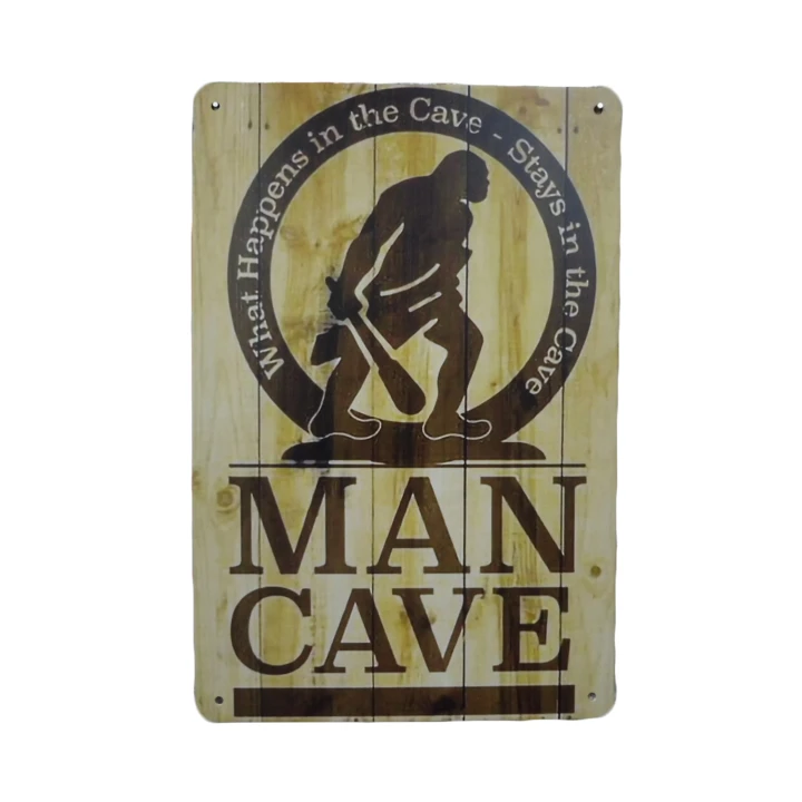 30704 What happens in the cave wit What Happens In The Cave Metalen borden