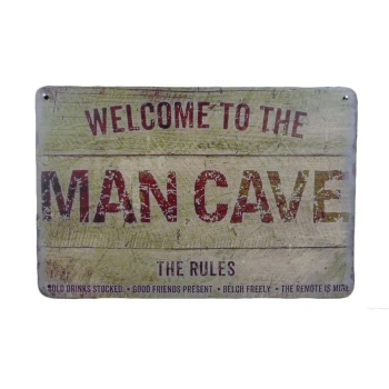 Mancave The Rules Metalen borden