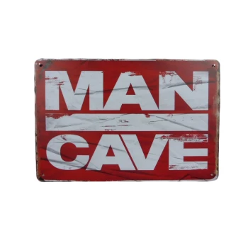 Mancave Red Metalen borden