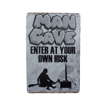 Mancave Caveman Metalen borden