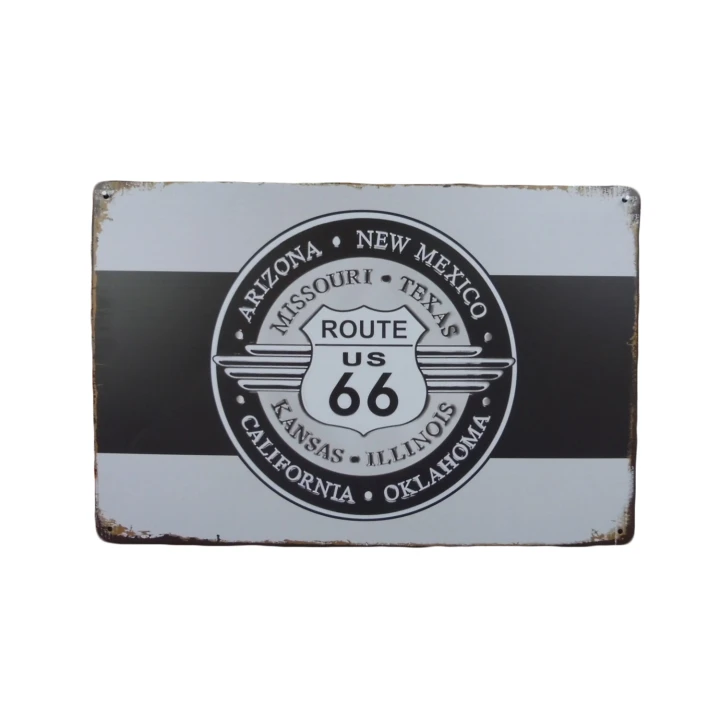 30800 Route 66 namen wit Route 66 Plaats Metalen borden