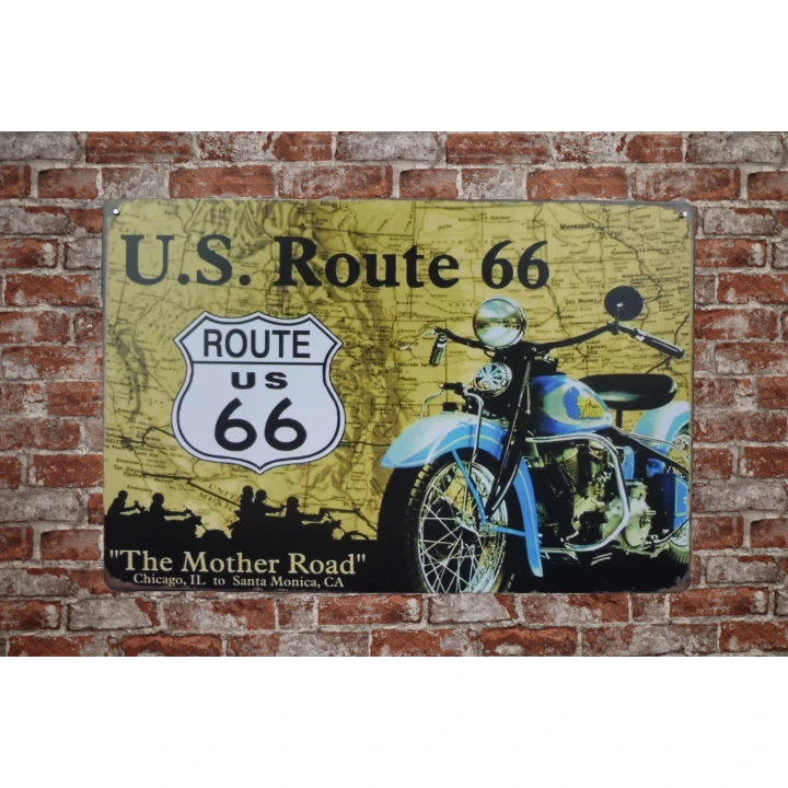 30801 US route 66 Wandborden met tekst