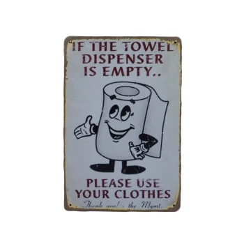 Please use your clothes Metalen borden