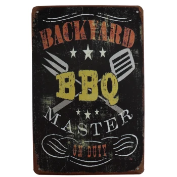 Backyard BBQ Master Metalen borden