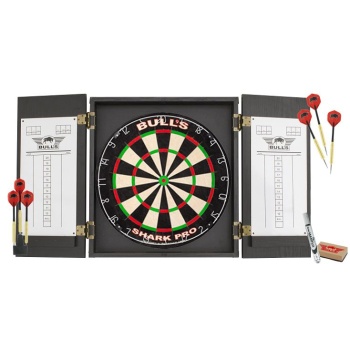Cabinet Dartboard Shark Pro Set