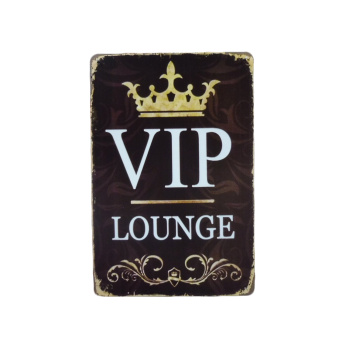 VIP Lounge Metalen Borden