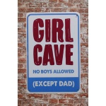 Girl cave  – Metalen borden
