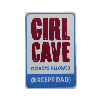 Girl cave  - Metalen borden