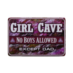 Girl cave Roze – Metalen borden