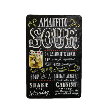 Amaretto Sour - Metalen borden