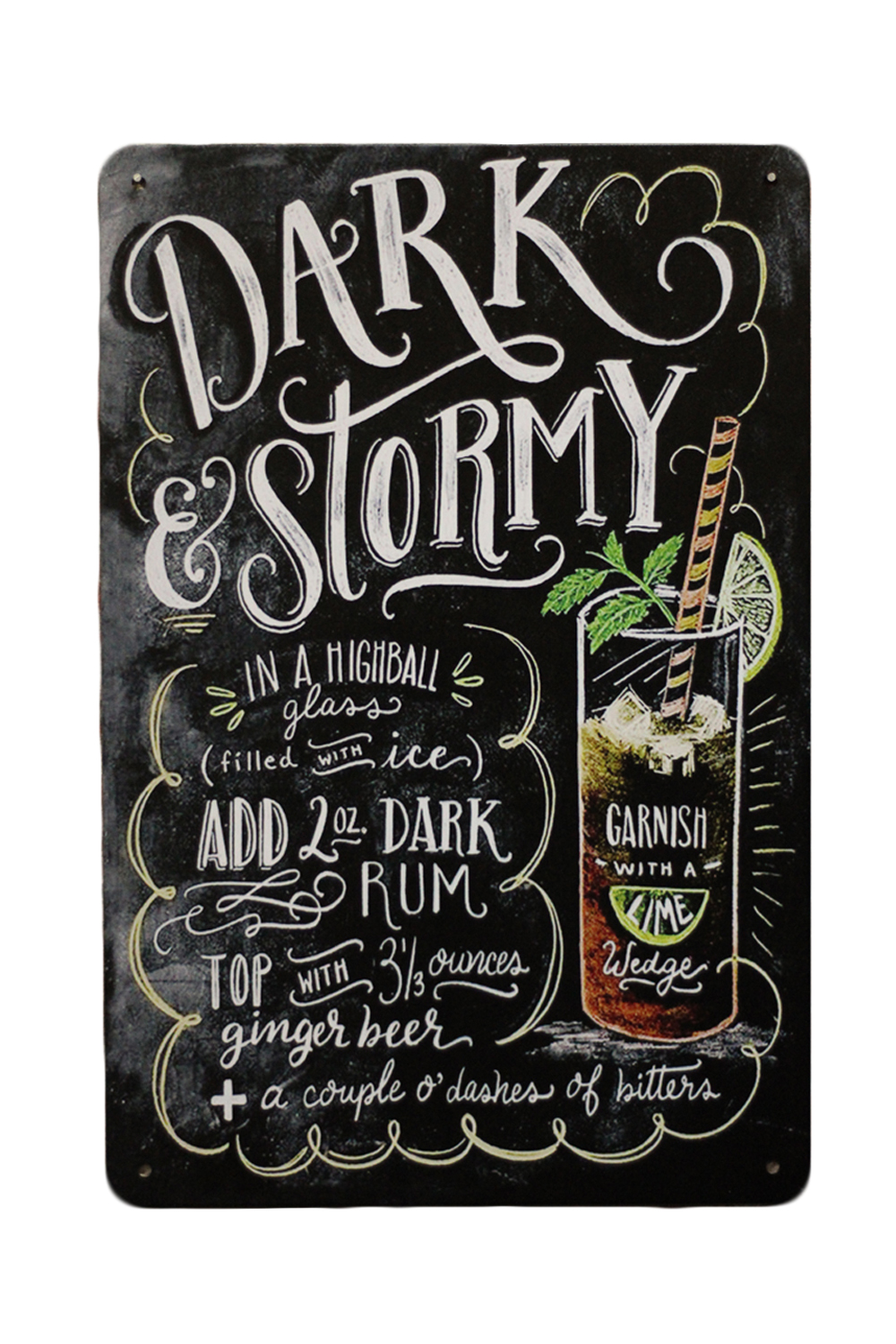 Dark stormy – Metalen borden