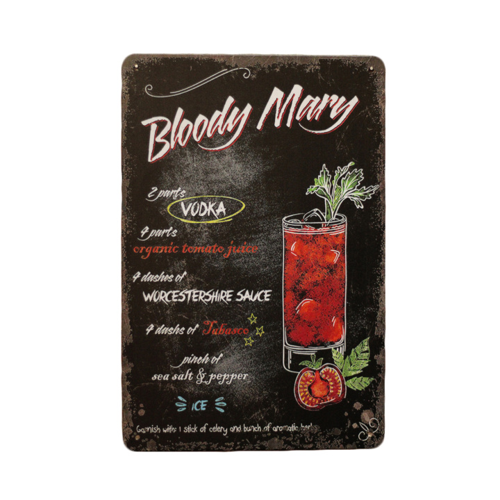 Bloody Mary Metalen borden
