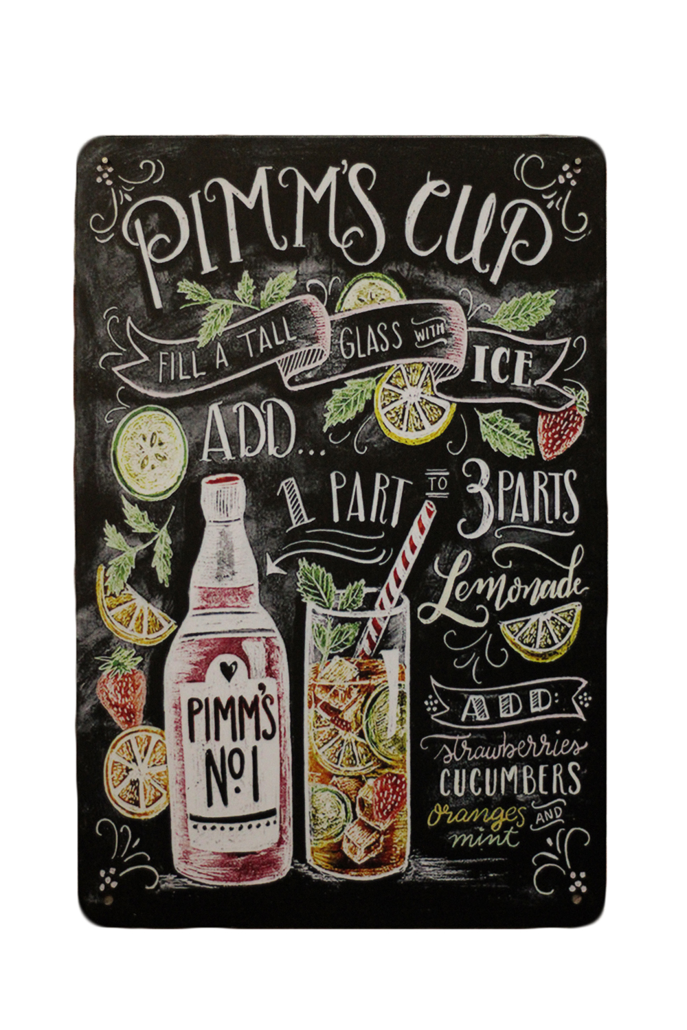 Pimms cup – Metalen borden