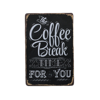 Coffee break - Metalen borden
