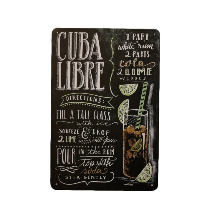 Cuba libre Metalen borden