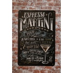 Espresso martini – metalen borden