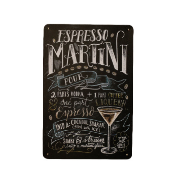 Espresso martini metalen borden