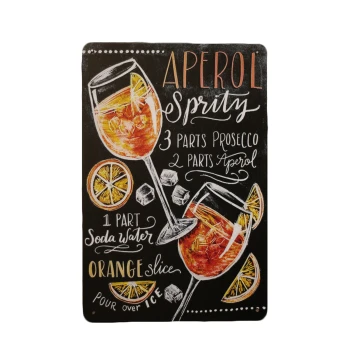 Aperol sprity Metalen borden