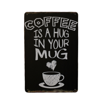 Coffee hug - Metalen borden