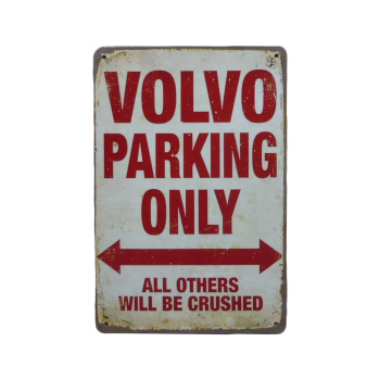 Volvo Parking only Metalen borden
