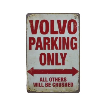 Volvo Parking only Metalen borden