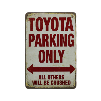 Toyota parking only Metalen borden