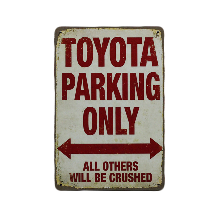 Toyota parking only Metalen borden