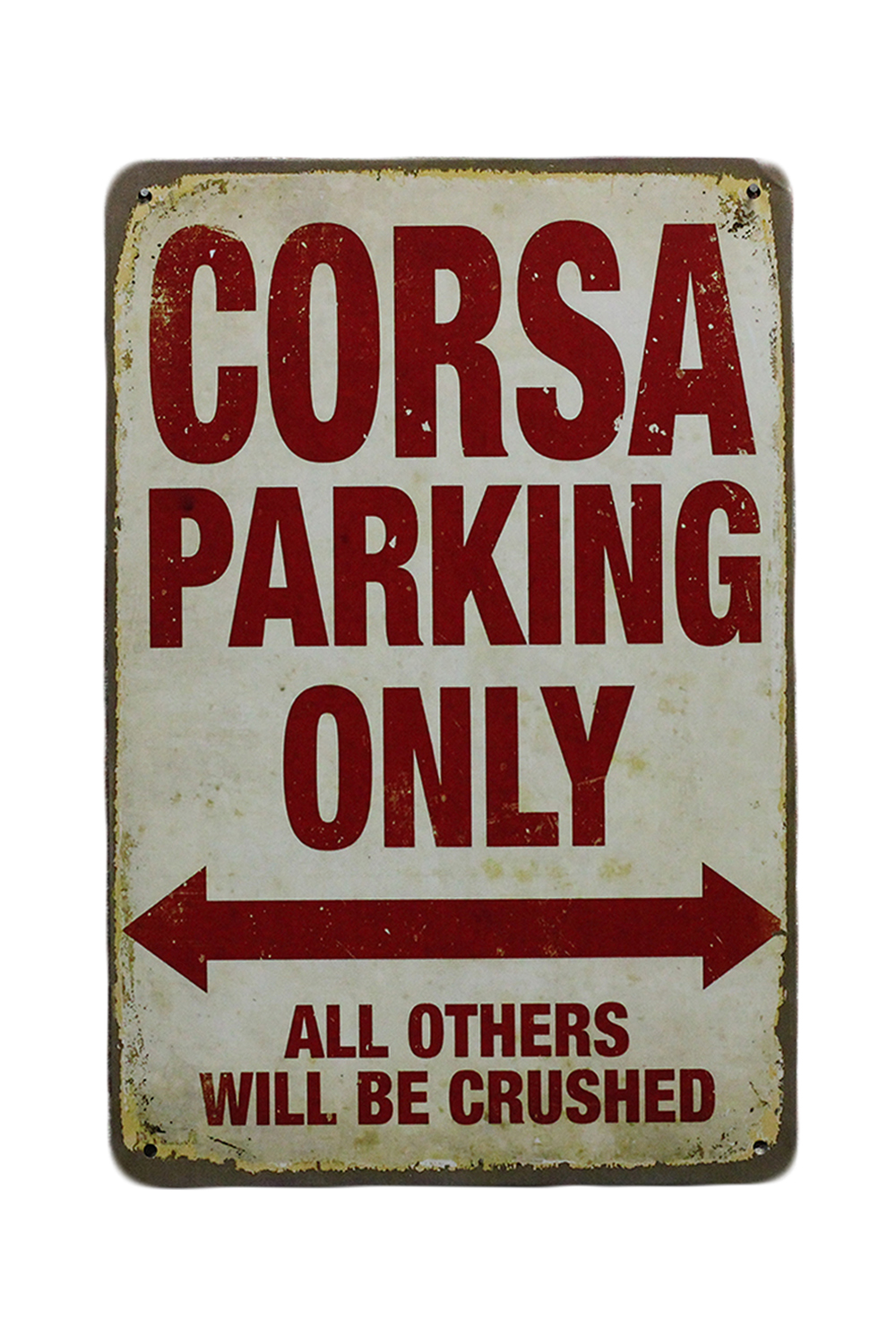Corsa Parking only – Metalen Borden