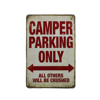 Camper Parking Only - Metalen Borden