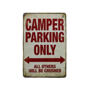 Camper Parking Only Metalen Borden