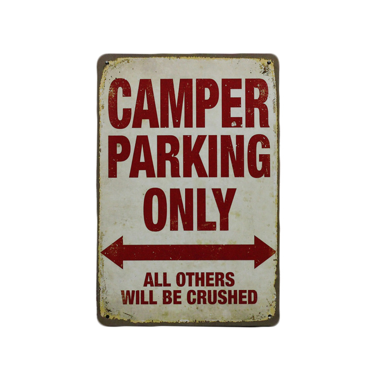 Camper Parking Only Metalen Borden