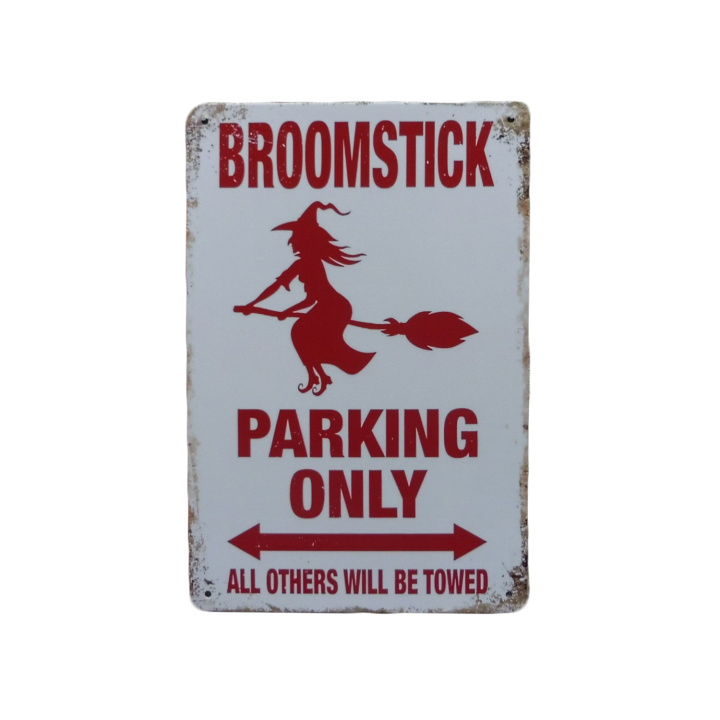 Broomstick Parking only Metalen borden
