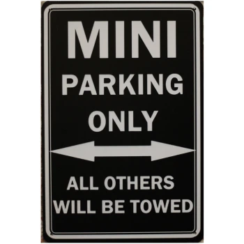 Mini parking only Metalen borden