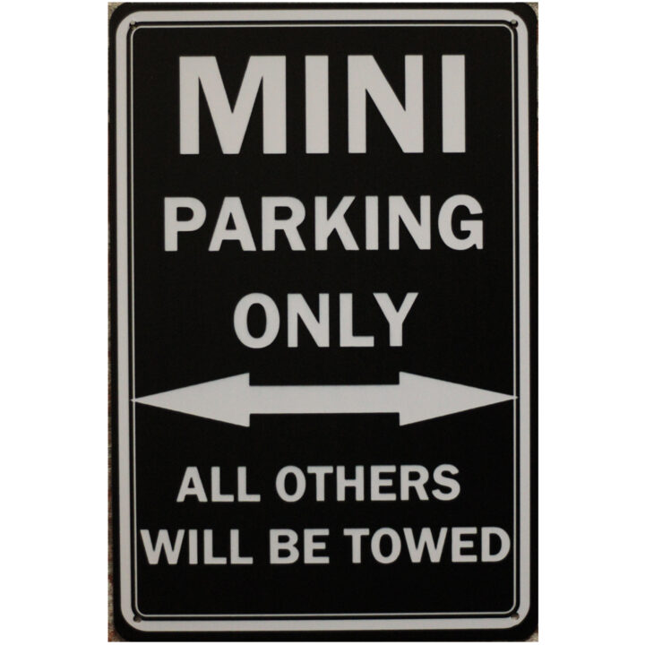 Mini parking only Metalen borden