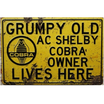 Grumpy Old cobra - metalen borden