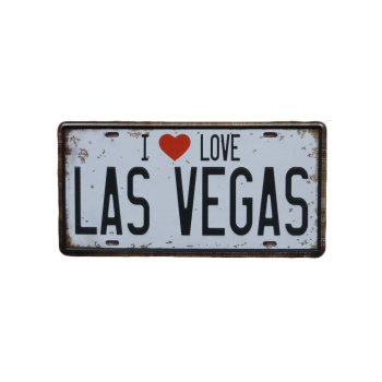 I Love Las Vegas Metalen borden