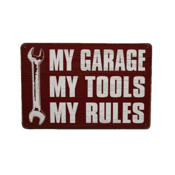 My garage my tools Metalen borden