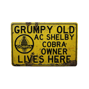 Grumpy Old cobra - metalen borden