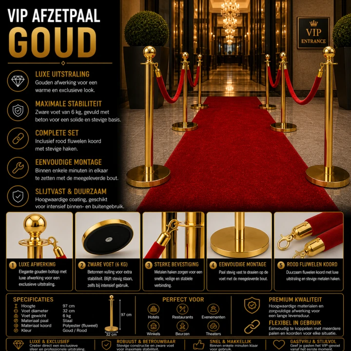 sfeer-afbeelding-vip-afzetpalen-goud-rood