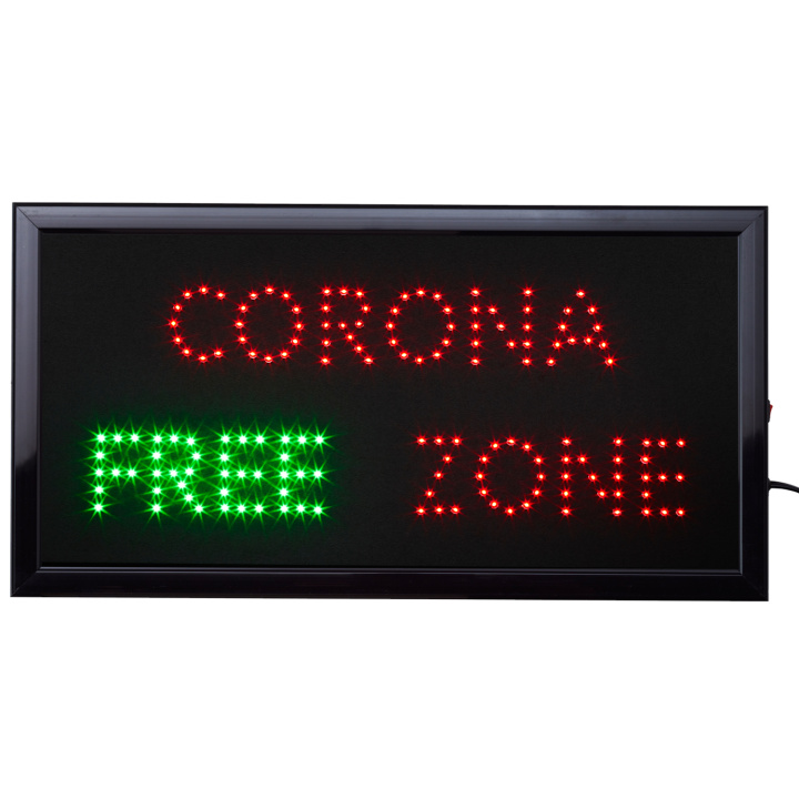 Corona Free Zone LED Sign