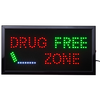 LED Bord Drug Free 50 x 25 cm