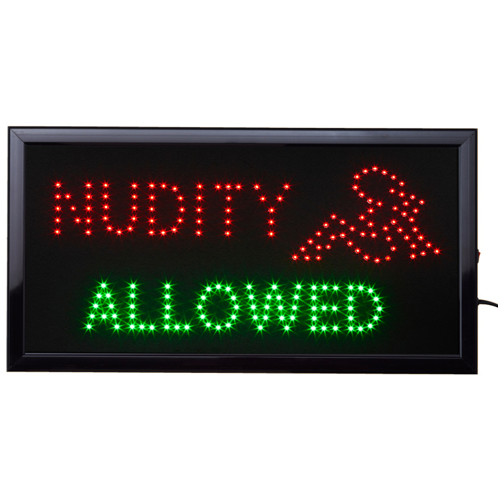 Nudity Allowed LED Sign