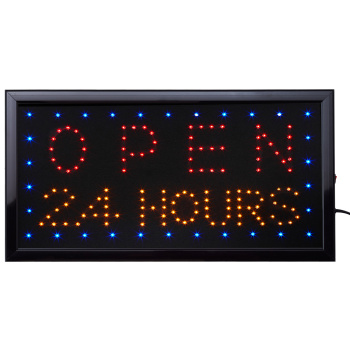 Led Bord Open 24 Hours 50 x 25 cm